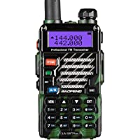 Los mejores  - Baofeng Plus 2m-70cm walkie Talkie portatil Radio Aficionado- Doble Banda VHF-UHF y 128 Canales de Memoria (Camuflaje)